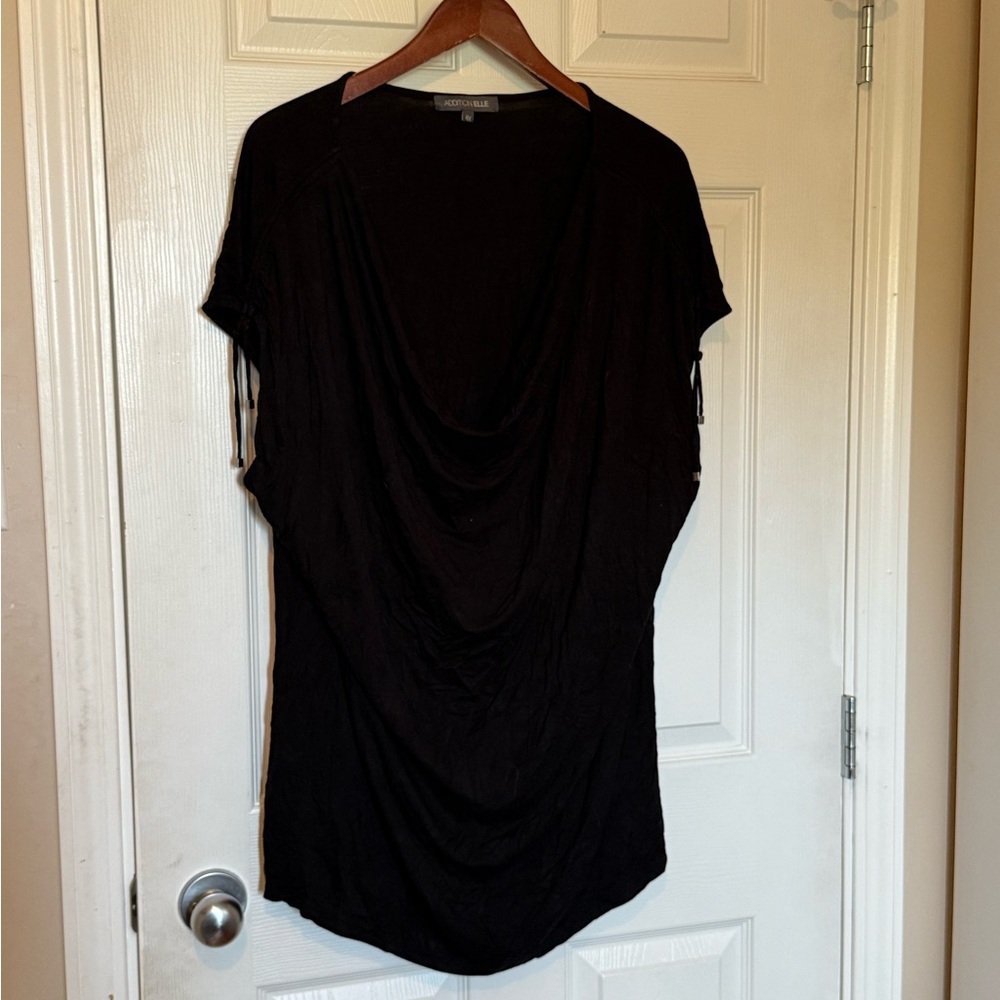 Addition Elle Black Scoop Neck Blouse